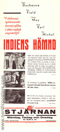 Indiens hämnd 1938 poster Alice Field Max Michel Roger Karl Richard Eichberg