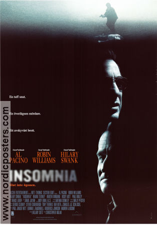 Insomnia 2002 movie poster Al Pacino Robin Williams Hilary Swank Christopher Nolan