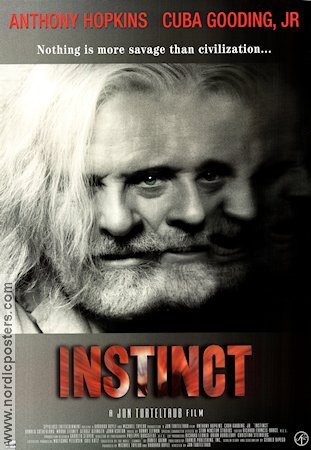 Instinct 1999 movie poster Anthony Hopkins Cuba Gooding Jr Donald Sutherland Jon Turteltaub