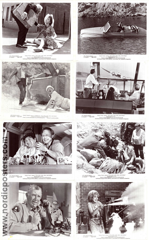 It´s a Mad Mad Mad Mad World 1963 photos Spencer Tracy Mickey Rooney Sid Caesar Buddy Hackett Peter Falk Stanley Kramer
