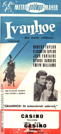 Ivanhoe 1952 poster Robert Taylor Richard Thorpe