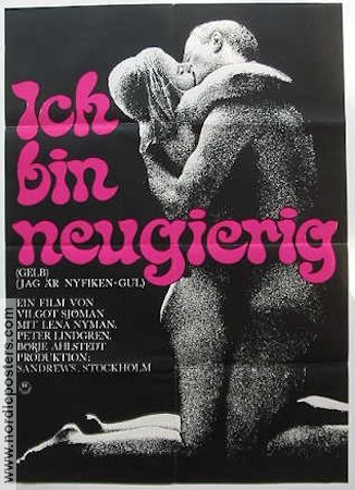 I Am Curious Yellow 1967 movie poster Lena Nyman Börje Ahlstedt Vilgot Sjöman Production: Sandrews Cult movies Politics Glasses