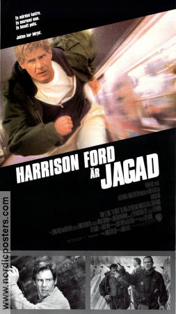 The Fugitive 1993 movie poster Harrison Ford Tommy Lee Jones Sela Ward Andrew Davis