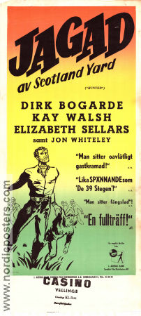 Hunted 1952 movie poster Dirk Bogarde Jon Whiteley Elizabeth Sellars Charles Crichton Police and thieves Film Noir