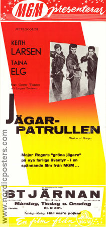 Jägarpatrullen 1960 poster Keith Larsen Tania Elg Buddy Ebsen Don Burnett Jacques Tourneur