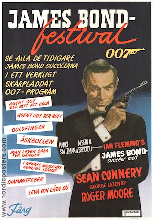 James Bond-festival 1976 poster Sean Connery