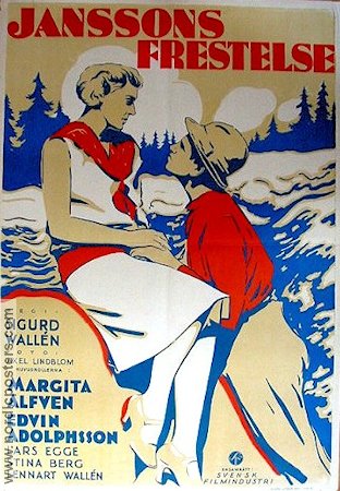Janssons frestelse 1929 movie poster Margita Alfvén Edvin Adolphson