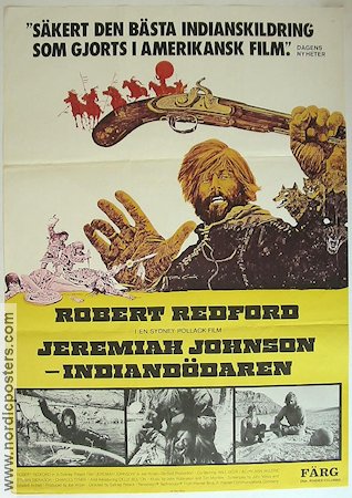 Jeremiah Johnson 1972 movie poster Robert Redford Will Geer Delle Bolton Sydney Pollack