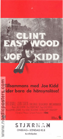 Joe Kidd 1972 poster Clint Eastwood Robert Duvall John Saxon John Sturges