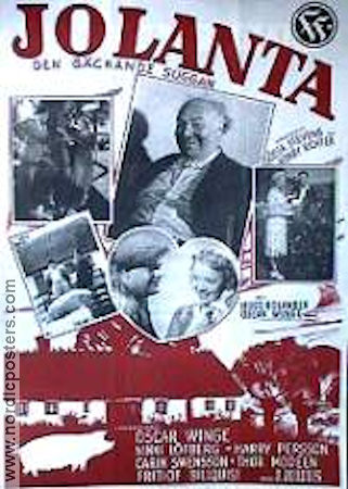 Jolanta den gäckande suggan 1945 movie poster Thor Modéen Carin Swensson Harry Persson Hugo Bolander