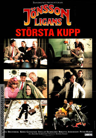 Jönssonligans största kupp 1995 poster Ulf Brunnberg Björn Gustafson Stellan Skarsgård Hitta mer: Jönssonligan Motorcyklar