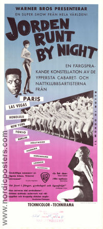 Jorden runt by night 1960 poster Alfredo Alaria The Amin Brothers Chéri Bibi Luigi Vanzi Dokumentärer