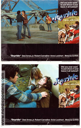Joyride 1977 lobby card set Desi Arnaz Jr Robert Carradine Melanie Griffith Joseph Ruben Cars and racing Police and thieves