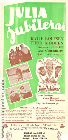 Julia jubilerar 1938 poster Katie Rolfsen Thor Modéen Åke Söderblom Lau Lauritzen