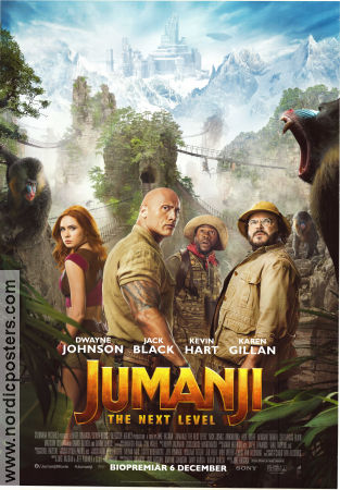 Jumanji: The Next Level 2019 poster Dwayne Johnson Jack Black Kevin Hart Jake Kasdan