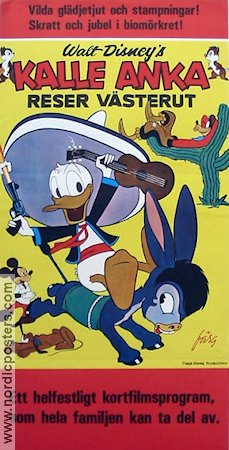 Donald Duck Goes West 1976 movie poster Kalle Anka
