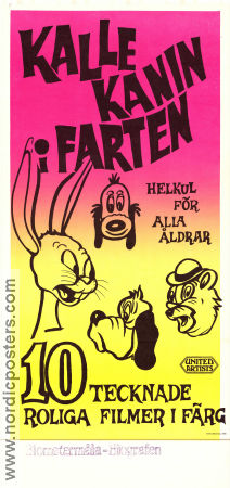 Kalle Kanin i farten 1958 poster Bugs Bunny Disney Filmbolag: United Artistis Animerat