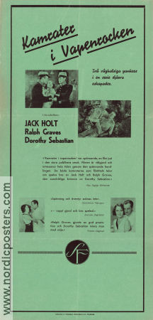 Kamrater i vapenrocken 1930 poster Jack Holt Ralph Graves Dorothy Sebastian Edward Sloman