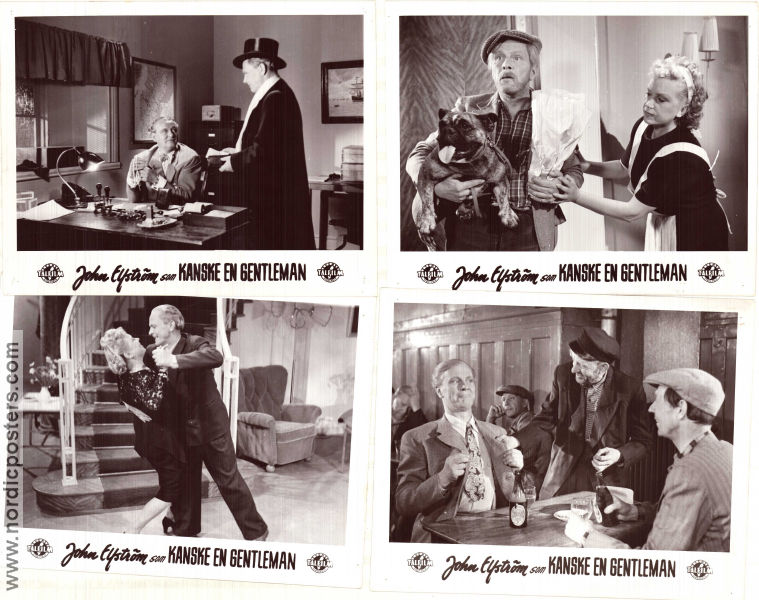 Kanske en gentleman 1950 lobby card set John Elfström Stig Järrel Marianne Löfgren Ragnar Frisk