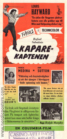 Captain Pirate 1952 movie poster Louis Hayward Patricia Medina Ralph Murphy