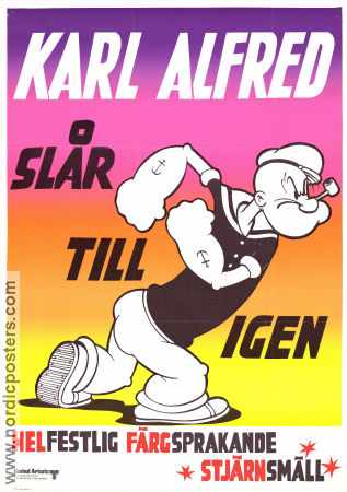 Karl-Alfred slår till igen 1970 movie poster Karl-Alfred Popeye Dave Fleischer Animation From comics