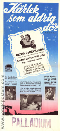 Kärlek som aldrig dör 1946 poster Olivia de Havilland John Lund Mary Anderson Mitchell Leisen