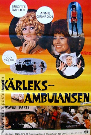 Les novices 1970 movie poster Brigitte Bardot Annie Girardot Jean Carmet Guy Casaril Medicine and hospital