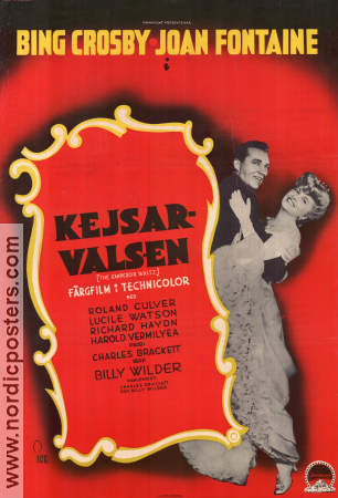 The Emperor Waltz 1948 movie poster Bing Crosby Joan Fontaine Billy Wilder Dance