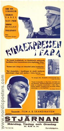 Kinaexpressen i fara 1938 poster Charles Vanel Suzy Prim Erich von Stroheim Christian-Jaque Asien