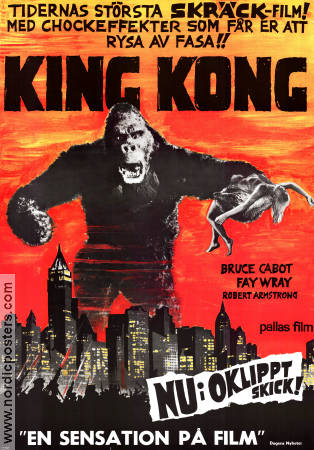 King Kong 1933 movie poster Bruce Cabot Fay Wray Robert Armstrong Merian C Cooper