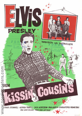 Kissin Cousins 1964 movie poster Elvis Presley Arthur O´Connell Glenda Farrell Gene Nelson Musicals