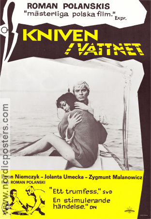 Noz w wodzie 1962 movie poster Leon Niemczyk Jolanta Umecka Roman Polanski Country: Poland Ships and navy