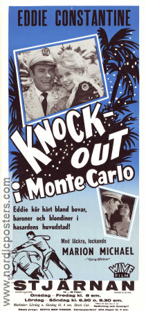 Knock-out i Monte Carlo 1960 poster Eddie Constantine Marion Michael Gunther Philipp Georg Jacoby