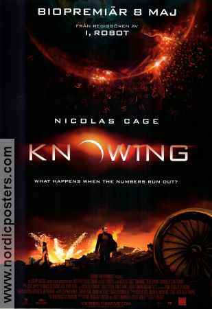 Knowing 2009 poster Nicolas Cage Alex Proyas