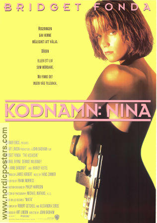 Kodnamn Nina 1993 poster Bridget Fonda Gabriel Byrne Dermot Mulroney John Badham Vapen