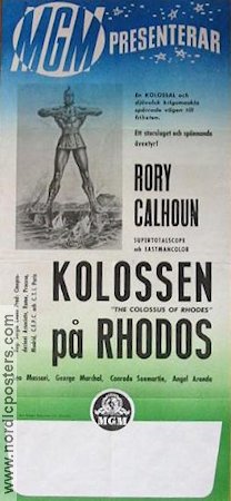 The Colossos of Rhodos 1962 movie poster Rory Calhoun Lea Massari Sergio Leone