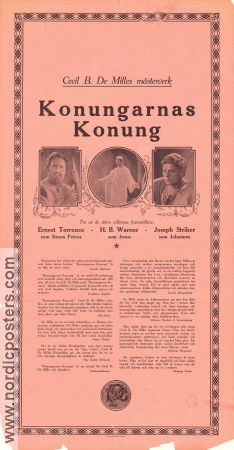 The King of Kings 1927 movie poster HB Warner Dorothy Cumming Ernest Torrence Cecil B DeMille Religion