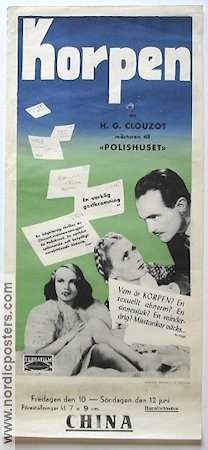 Le Corbeau 1948 movie poster Pierre Fresnay Henri-Georges Clouzot