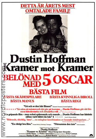 Kramer vs Kramer 1979 movie poster Dustin Hoffman Meryl Streep Jane Alexander Robert Benton Kids