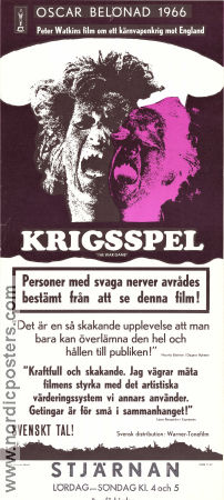 Krigsspel 1966 poster Michael Aspel Peter Graham Dave Baldwin Peter Watkins