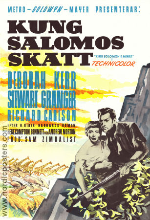 King Solomon´s Mines 1950 movie poster Deborah Kerr Stewart Granger Richar Carlson Compton Bennett Adventure and matine