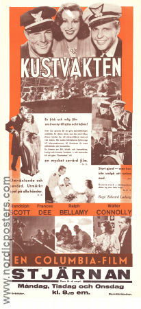 Coast Guard 1939 movie poster Randolph Scott Francis Dee Ralph Bellamy Edward Ludwig Ships and navy