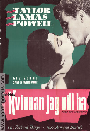 The Girl Who Had Everything 1953 movie poster Elizabeth Taylor Fernando Lamas William Powell Richard Thorpe