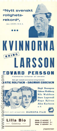 Kvinnorna kring Larsson 1934 poster Edvard Persson Gideon Wahlberg Katie Rolfsen Schamyl Bauman