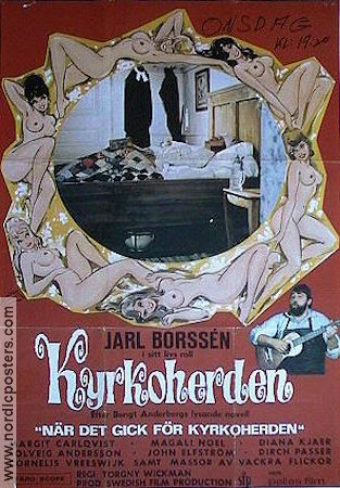 Kyrkoherden 1970 poster Jarl Borssén Margit Carlqvist Cornelis Vreeswijk Torgny Wickman Kultfilmer Religion