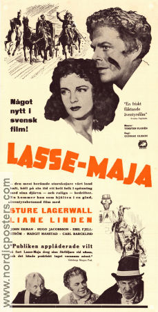 Lasse-Maja 1941 movie poster Sture Lagerwall Liane Linden Emil Fjellström Gunnar Olsson