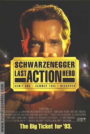 Last Action Hero 1993 poster Arnold Schwarzenegger F Murray Abraham Sharon Stone John McTiernan