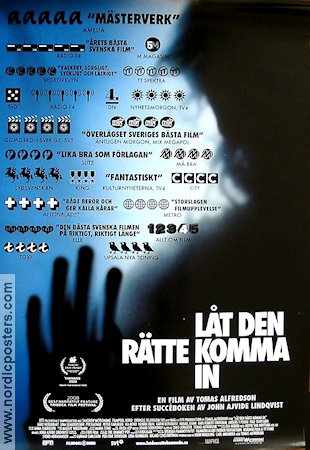 Let the Right One In 2008 movie poster Kåre Hedebrant Lina Leandersson Per Ragnar Tomas Alfredson