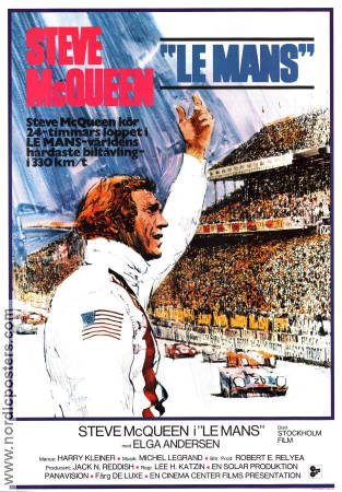 Le Mans 1971 movie poster Steve McQueen Siegfried Rauch Elga Andersen Louise Edlind Lee H Katzin Cars and racing Sports