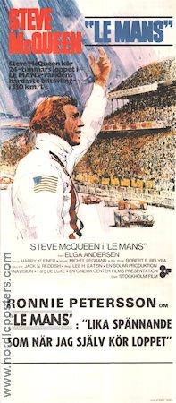 Le Mans 1971 poster Steve McQueen Siegfried Rauch Elga Andersen Louise Edlind Lee H Katzin Bilar och racing Sport